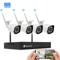 Sistem Complet de Supraveghere Video Smart Lumenus - Kit NVR Wireless, 4 Camere Full HD, Aplicație Tuya